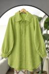 Yaka fırfırlı ve Bağcık Detaylı Tunik mint NEW30299