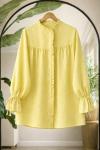 Yaka ön fırfırlı Tunik Sarı NW6069