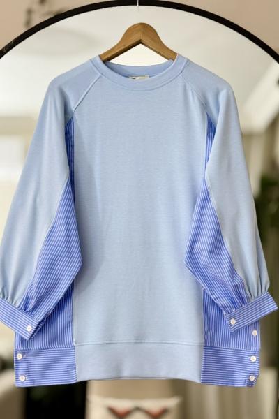 Yan düğmeli garnili  Oysh tunik Bebemavi NV4529