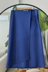 Yandan Bağlamalı Scuba Etek  Lacivert BK9527