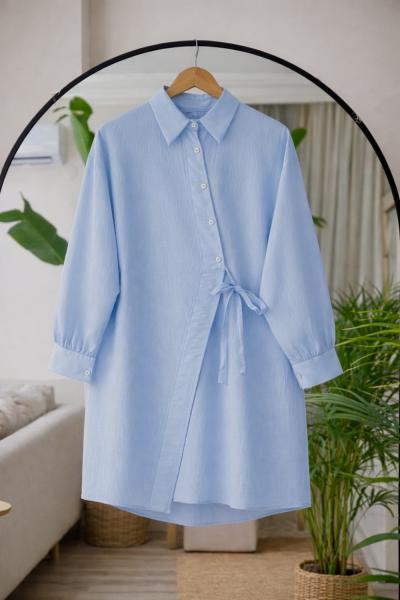 Yandan Bağlamalı tunik bebemavi BK9554