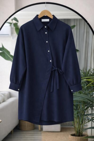 Yandan Bağlamalı tunikLacivert BK9554