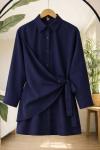 Yandan Bağlamalı tunik Lacivert SL30365