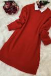 Yumoş Triko Tunik kırmızı    NFS 5023
