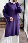 Yumoş Triko Tunik Mor NFS 5023