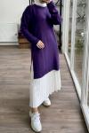 Yumoş Triko Tunik Mor NFS 5023
