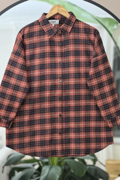 Yün Kaşmir kareli Gömlek Yeşil NEW6021