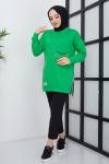 Zincir detatlı tunik Yeşil SLT3012