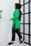 Zincir detatlı tunik Yeşil SLT3012
