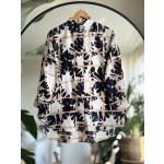 Desenli gömlek Tunik Siyah NEW30300