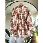 Desenli gömlek Tunik Kahve NEW30300