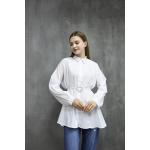 Kalp Kemerli Kloş Tunik Beyaz DST30298
